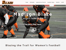 Tablet Screenshot of madisonblazefootball.com